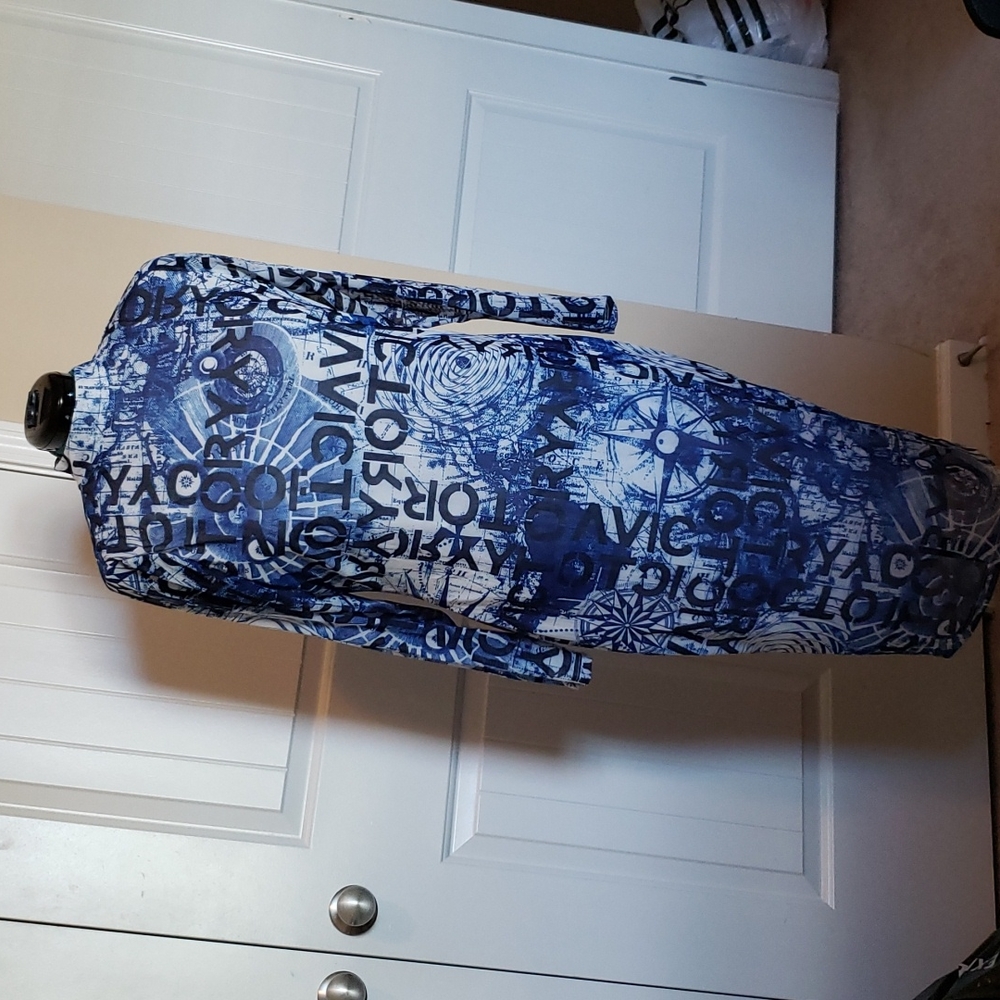 Blue print dress